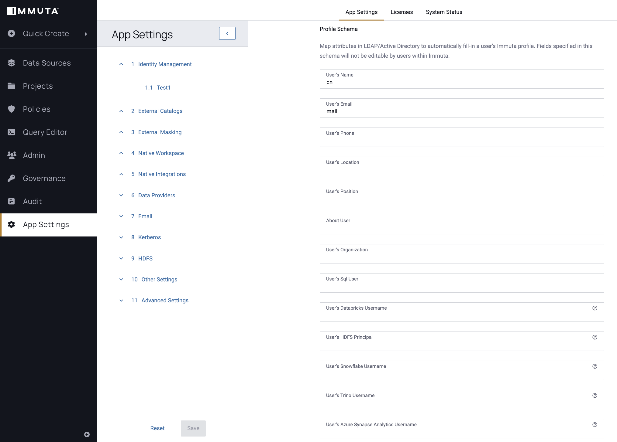 Example Profile Schema