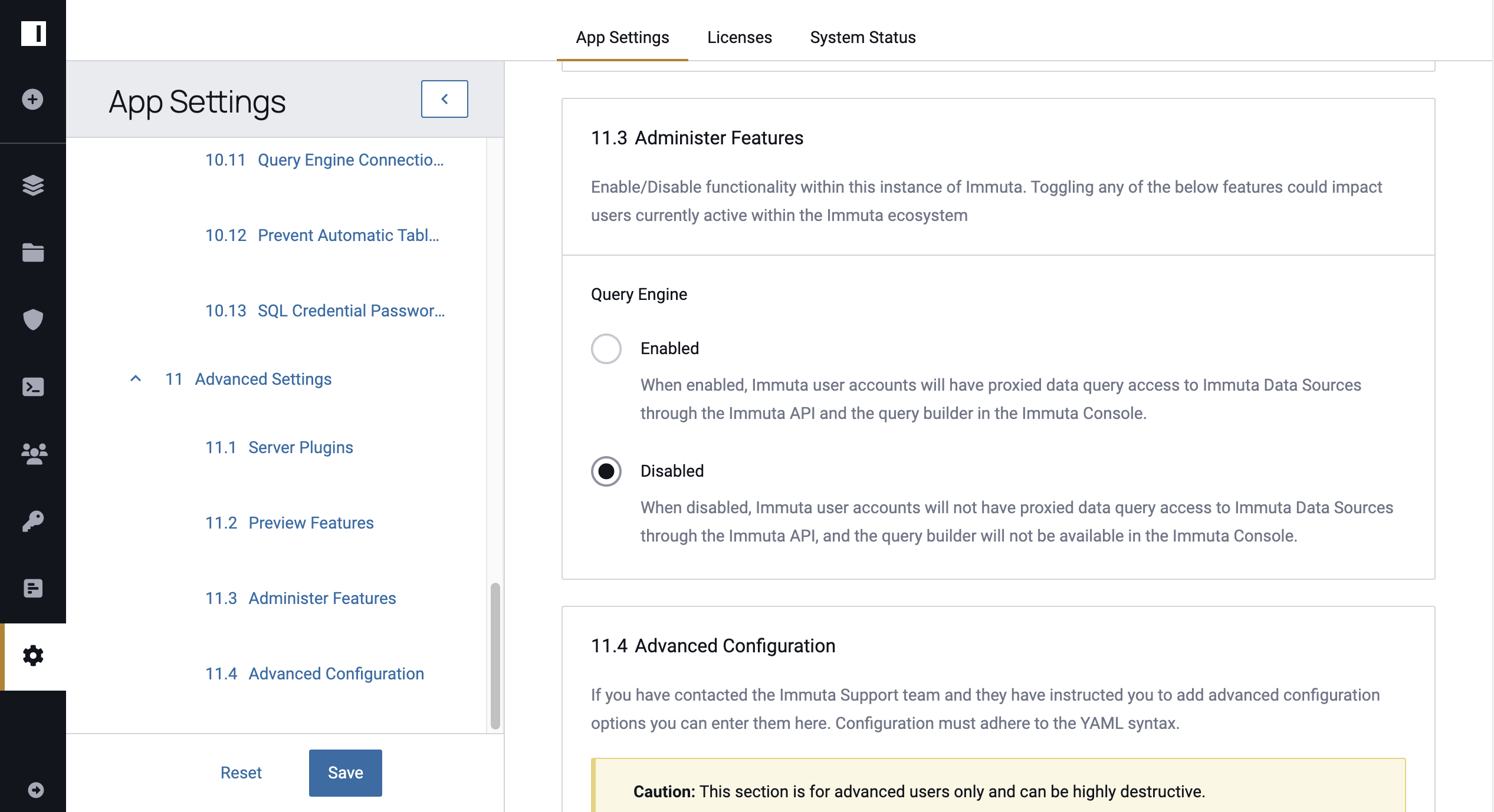 Disable Query Engine