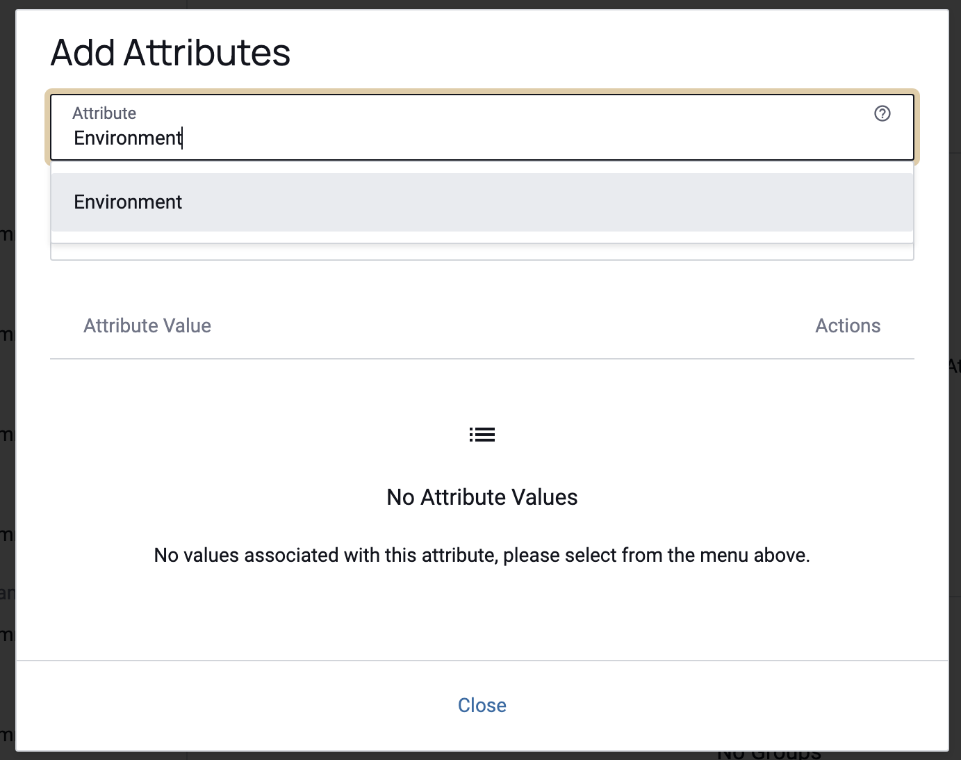 Add Existing Attribute