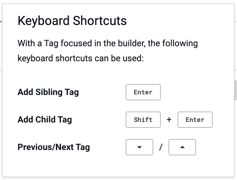 Keyboard Shourtcuts