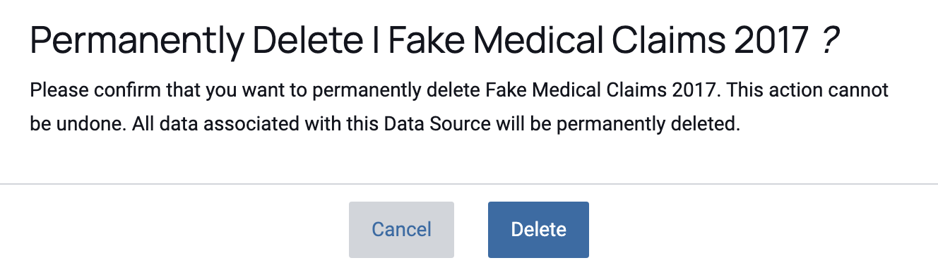 Data Source Delete Confirm