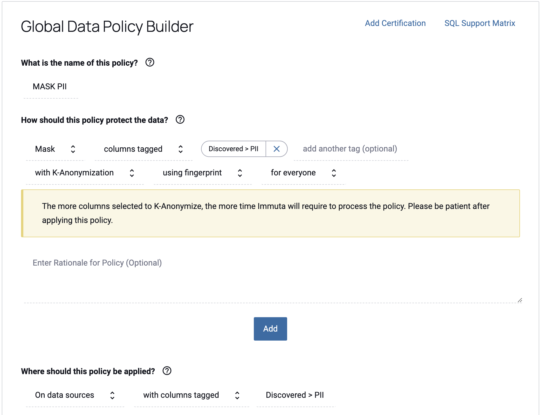 All Valid K-Anonymization Columns