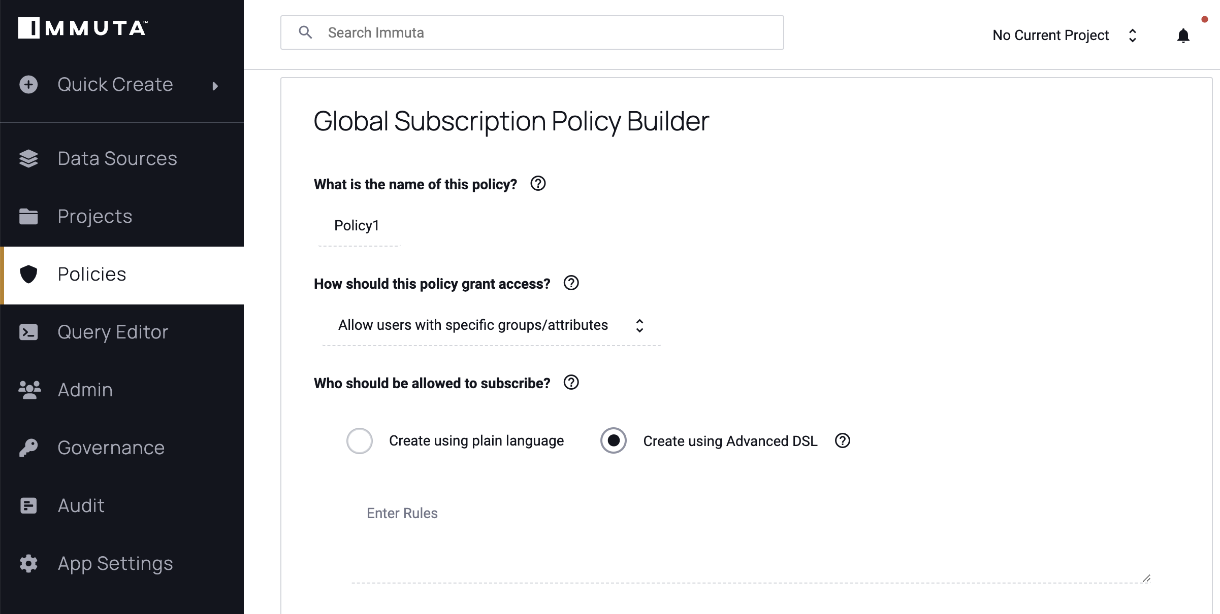 Create using Advanced DSL