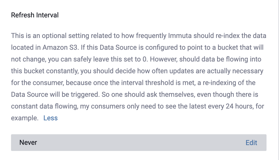 Refresh Interval Section