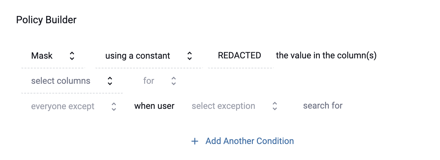 Masking Policy Enter Constant