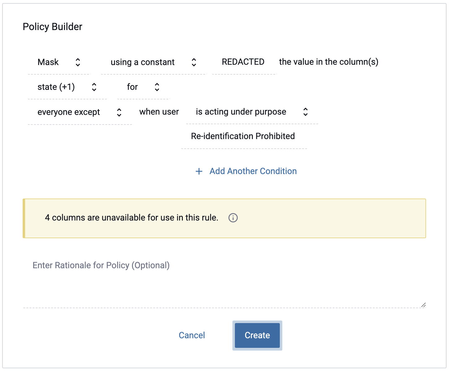 Masking Policy 1