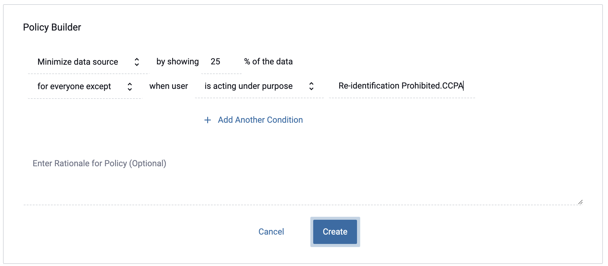 Minimization Policy 1