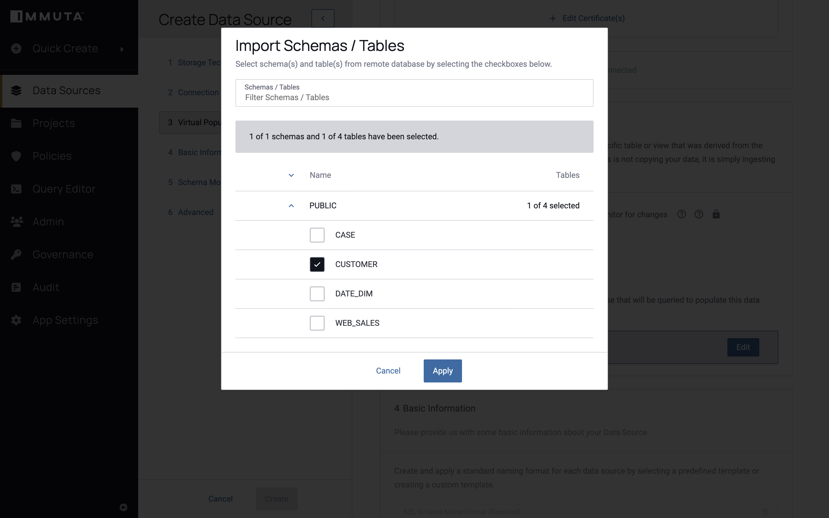 Import Tables