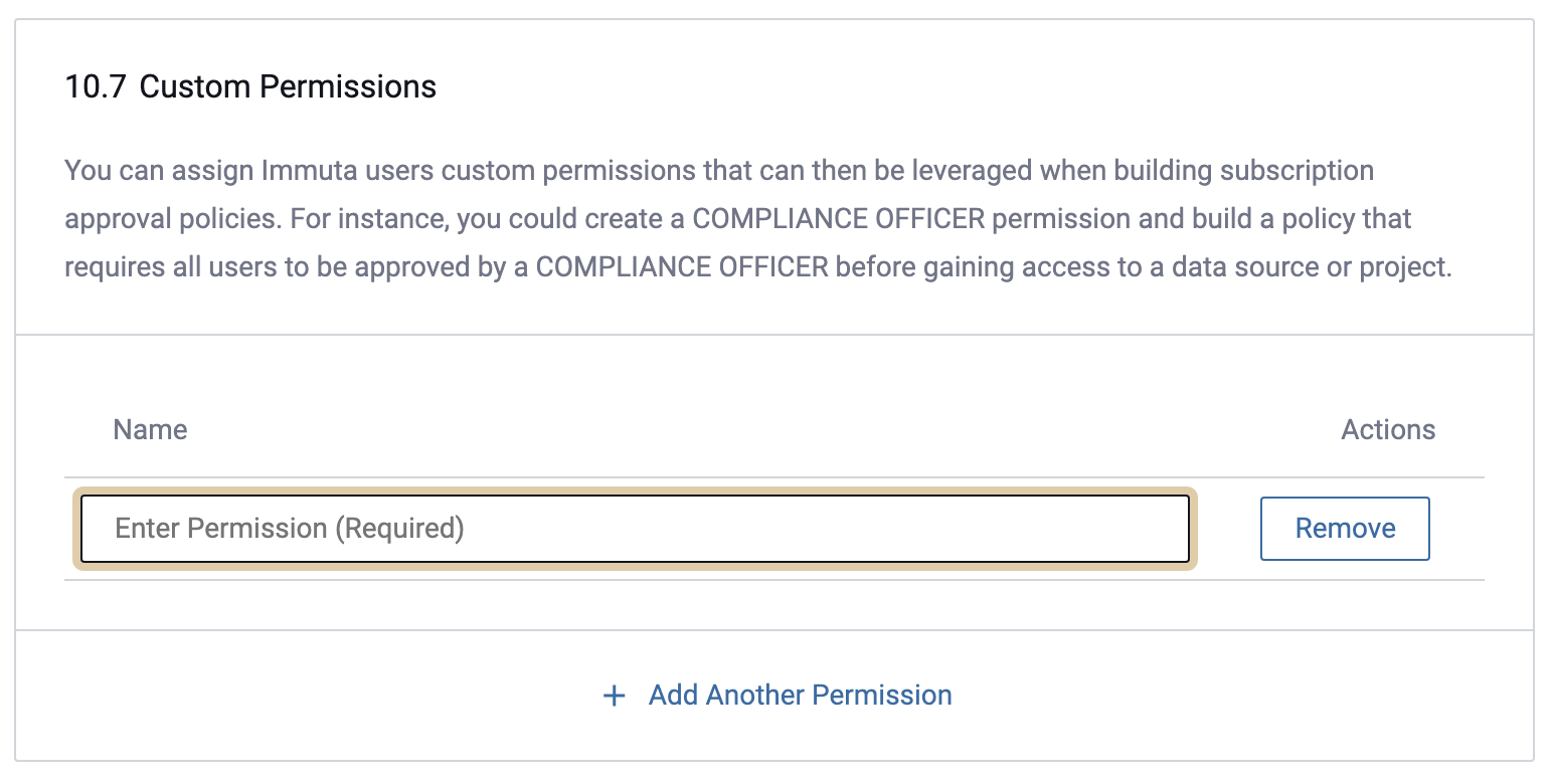 Custom Permissions