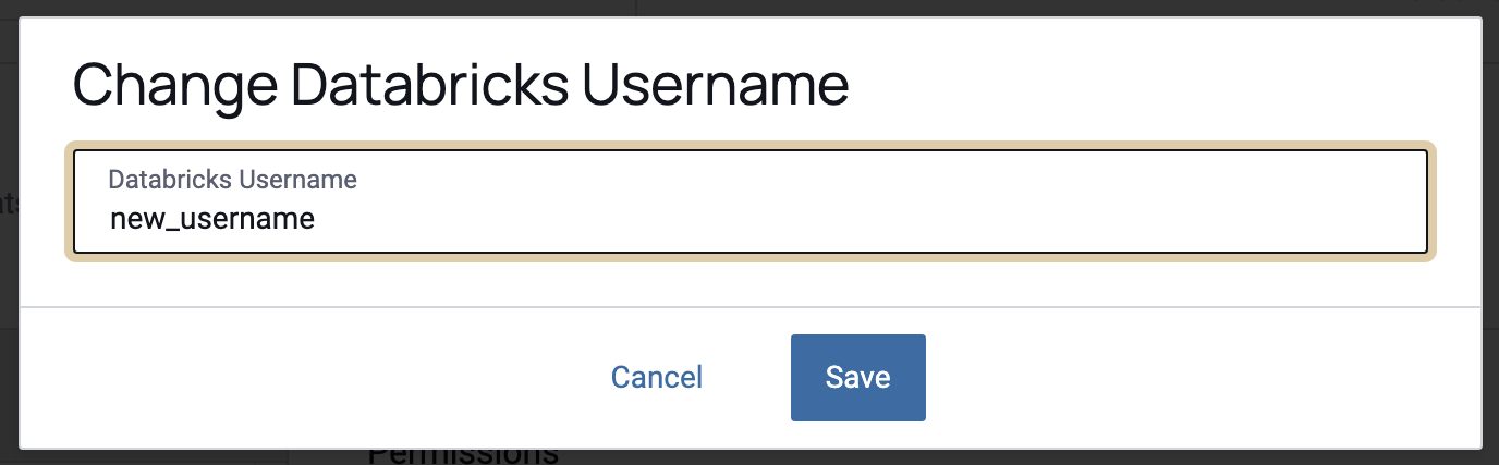 Username Modal